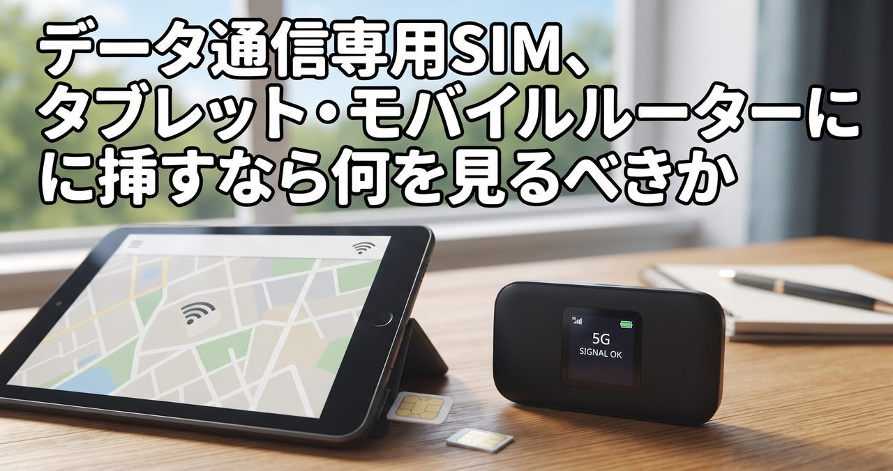 データ通信専用SIM、タブレット・モバイルルーターに挿すなら何を見るべきか