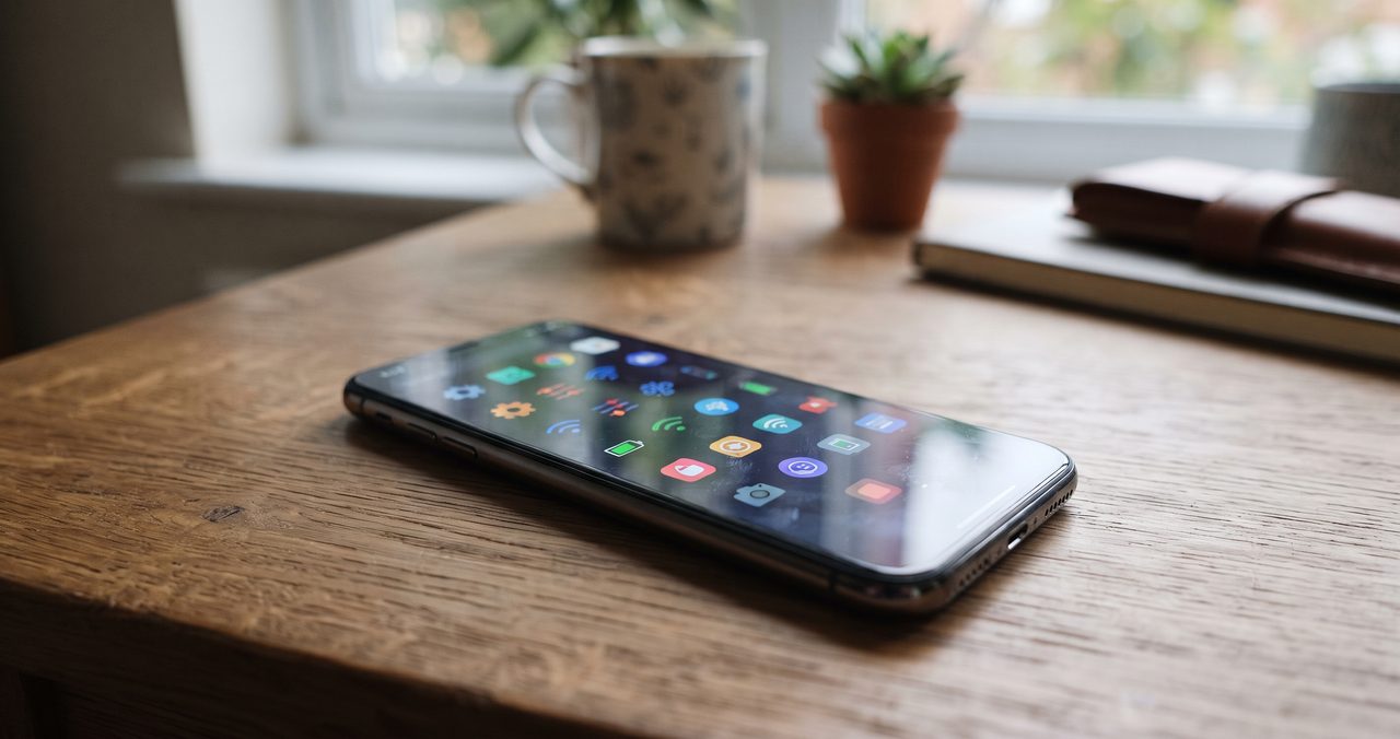 アプリが並ぶスマートフォンのホーム画面